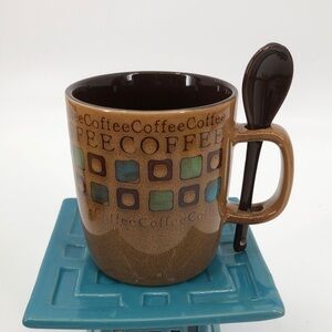Mr Coffee Cup Mug With Spoon “Coffee Coffee Coffee…” Tea Cocoa